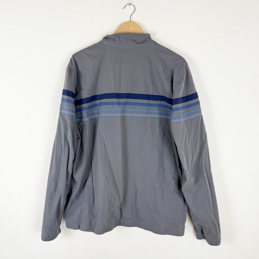 Marine Layer Gray Lightweight Jacket with Blue Stripe Accents - Picture 5 of 11
